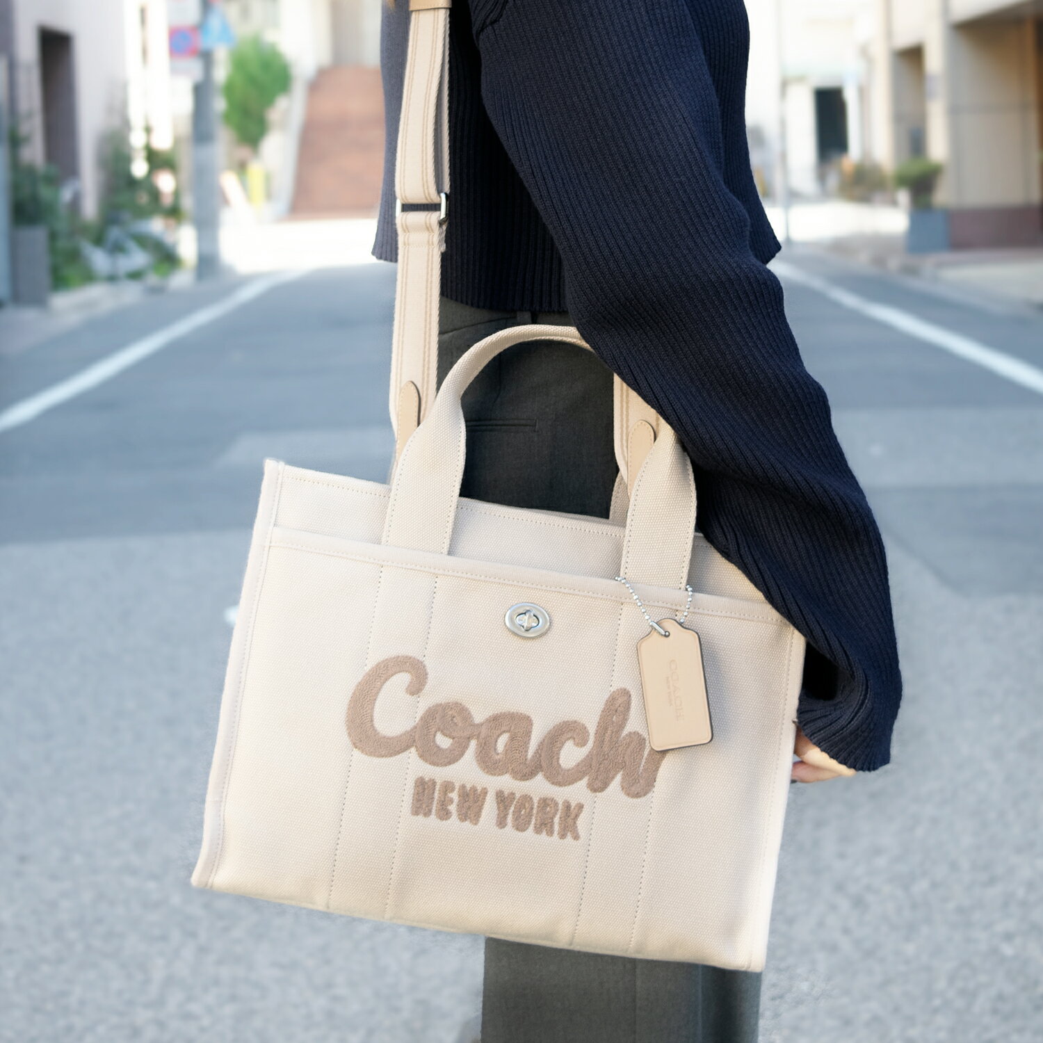 コーチ トートバッグ レディース コーチ バッグ レディース トートバッグ カーゴトート 2WAY ショルダーバッグ ベージュ CARGO TOTE CP158LHVRA COACH