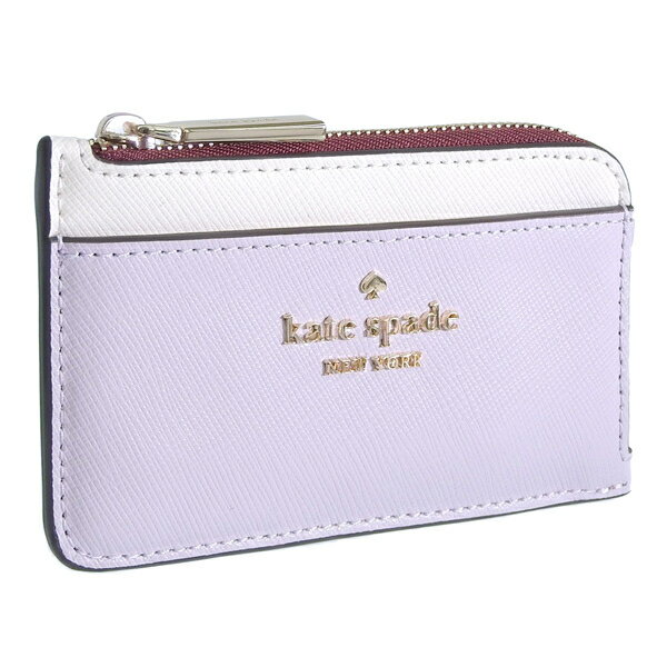 ケイトスペード 小物 レディース カードケース アウトレット レザー ライラックムーン×ホワイト MADISON COLORBLOCK KC518-960 KATE SPADE