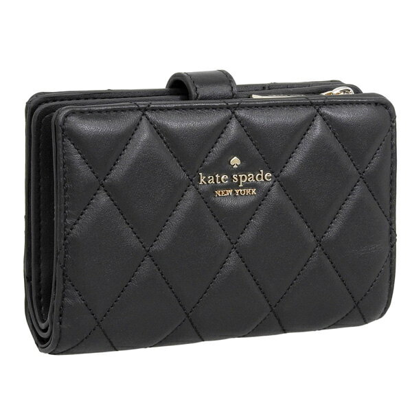 㤤ʪޥ饽 Źʥȥ꡼ǥݥ10 ȥڡ  ǥ ޤ ȥå 쥶 ֥å CAREY SMOOTH QUILTED LEATHER M KG424-001 KATE SPADE