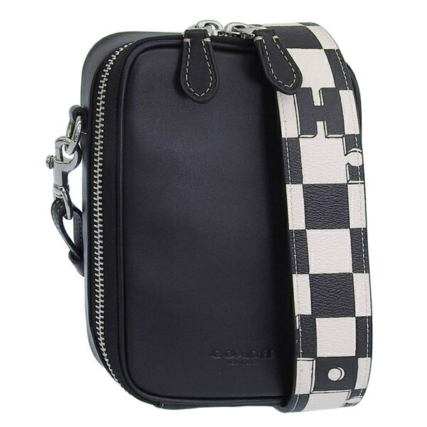 コーチ バッグ メンズ ショルダーバッグ アウトレット レザー ブラック STANTON CHECKERBOARD CR307SVA16 COACH