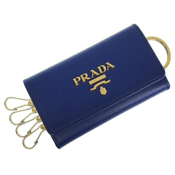 プラダ プラダ 小物 レディース キーケース アウトレット サフィアーノ ブルー 1PG004 SAFFIANO METAL BLUETTE PRADA