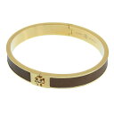 トリーバーチ アクセサリー レディース バングル アウトレット レザー ブラウン SLIM LEATHER INLAY CUFF 145435-202M TOR...