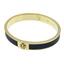トリーバーチ アクセサリー レディース バングル アウトレット レザー ブラック SLIM LEATHER INLAY CUFF 145435-720S TOR...