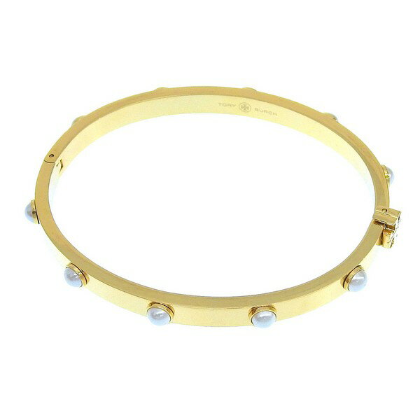 トリーバーチ アクセサリー レディース バングル アウトレット ゴールド BRITTEN PEARL HINGED CUFF 155391-137 TORY B...