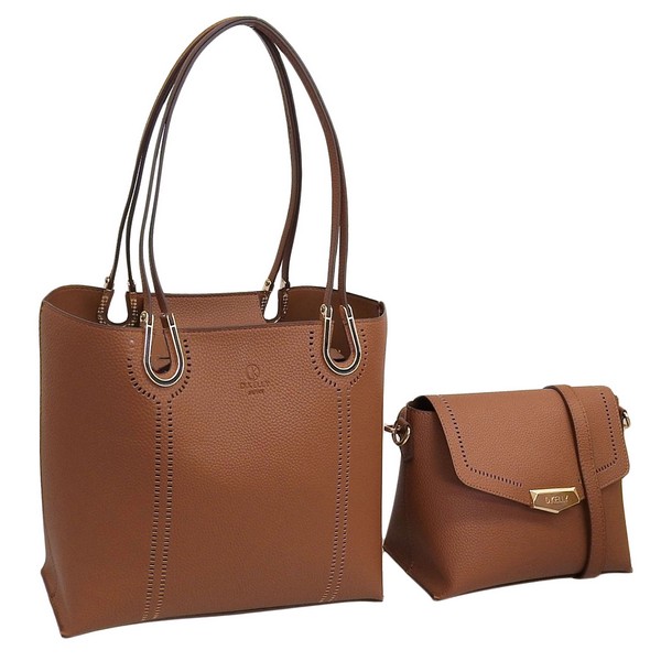 【Oggi 掲載品】 リンレ バッグ レディース トートバッグ ショルダーバッグ セット キャメル  ...