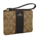コーチ 小物 レディース ポーチ アウトレット カーキ×ブラック SIG PVC LTH CRN ZIP CS602IMCBI COACH