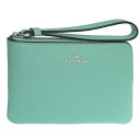 コーチ 小物 レディース ポーチ アウトレット レザー ブルー PBBLD LTH CRNR ZIP CP483SVVSW COACH