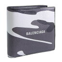 バレンシアガ 財布 メンズ 二つ折り財布 アウトレット レザー ブラックマルチ 5943152AAPB9061-ZZ BALENCIAGA