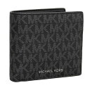 マイケルコース 財布 メンズ 二つ折り財布 アウトレット コーティングキャンバス ブラック COOPER BILLFOLD W COINPKT 36U9LCRF3B-BLACK MICHAEL KORS