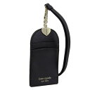 ケイトスペード 小物 レディース カードケース アウトレット レザー ブラック sylvia lanyard PWRU7222-001 KATE SPADE