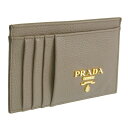 プラダ 小物 レディース カードケース アウトレット レザー グレー PORTACARTE DI CRED 1MC053 2E3A F0572 ARGILLA PRADA