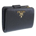 プラダ 財布 レディース 二つ折り財布 アウトレット レザー ブラック PORTAF PICCOLO LAMPO 1ML018 2B6P F0002 NERO PRADA