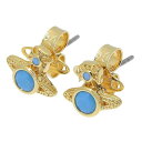 ヴィヴィアンウエストウッド アクセサリー レディース ピアス ゴールド×ブルー LONDON ORB EARRING 6201022002R702 VIVIENNE WESTWOOD