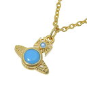 ヴィヴィアンウエストウッド アクセサリー レディース ネックレス ゴールド×ブルー LONDON ORB PENDANT NECKLESS 6302027802R702 VIVIENNE WESTWOOD