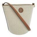 トリーバーチ バッグ レディース 2WAY ショルダーバッグ アウトレット キャンバス ベージュ BLAKE CANVAS BUCKET BAG 163096-...