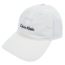カルバンクライン 帽子 メンズ レディース キャップ ONE SIZE コットン ホワイト 4D5003G110 CALVIN KLEIN
