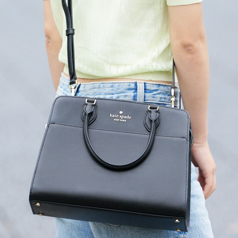 ケイトスペード バッグ レディース ショルダーバッグ アウトレット レザー ブラック madison saffiano leather mediu KC436-001 KATE SPADE