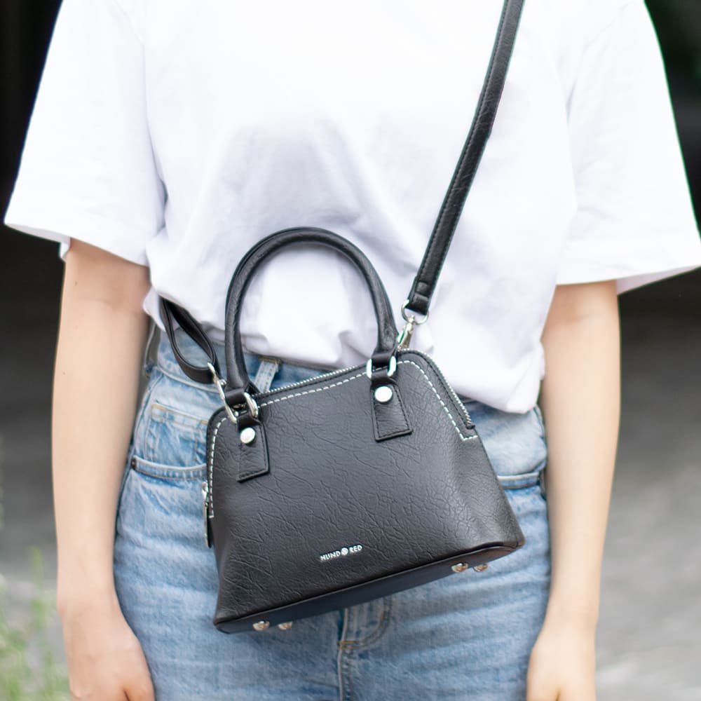 リンレ バッグ レディース ショルダーバッグ レザー ブラック OK-414BLACK RINRE