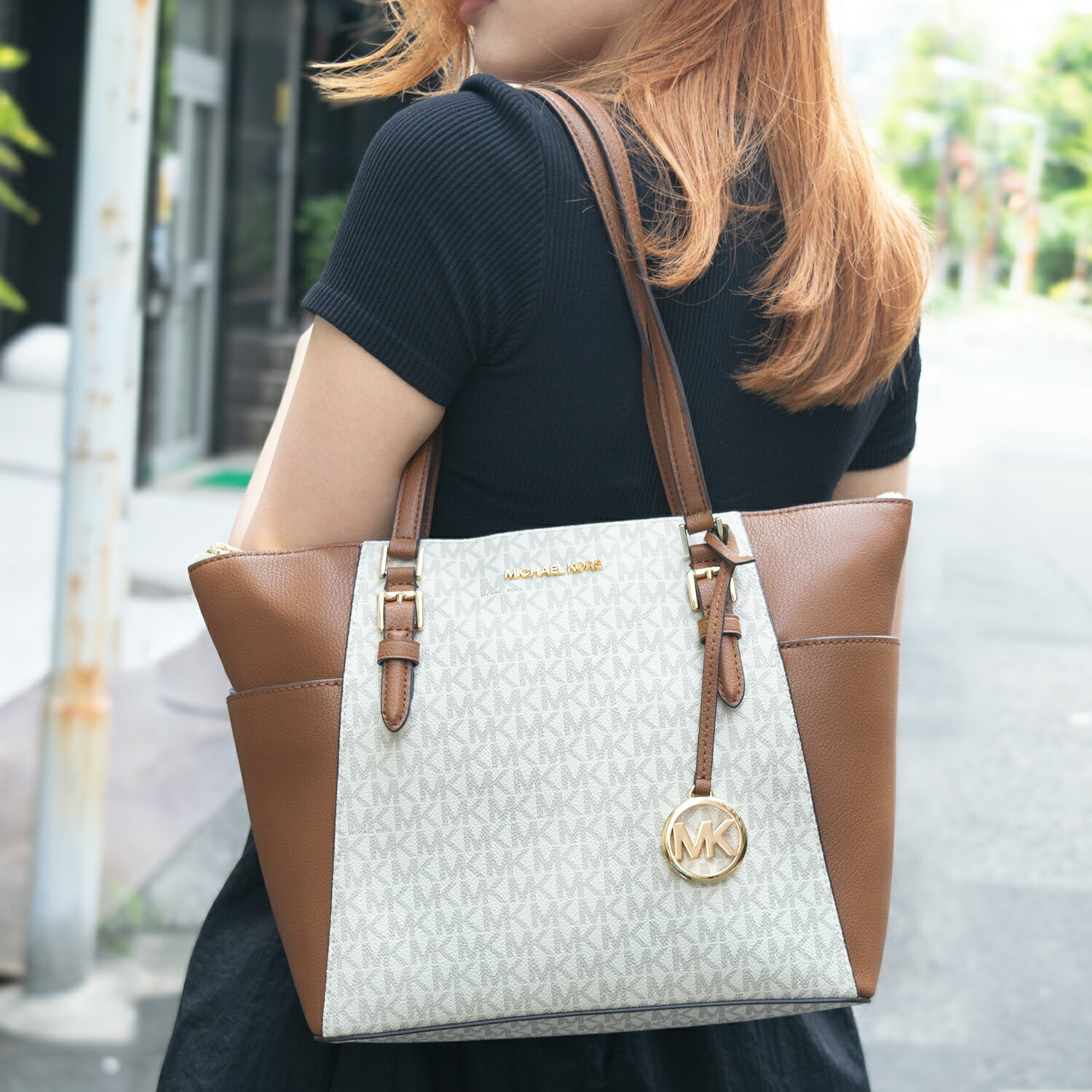マイケルコース バッグ M. MICHAEL KORS トートバッグ アウトレット CHARLOTTE 35t0gcft3b-vanilla | ..