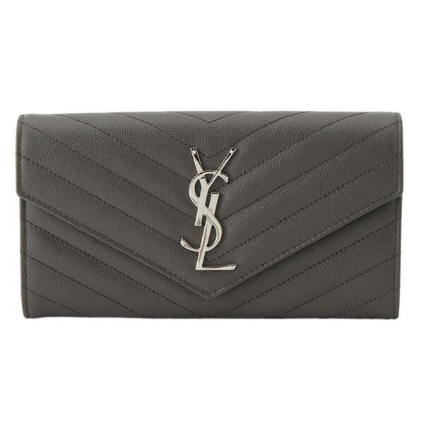 サンローラン SAINT LAURENT モノグラム 二つ折り長財布 アースグレー 372264bow022034-zz