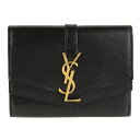 サンローラン 財布 レディース サンローラン SAINT LAURENT PARIS カードケース 小銭入れ アウトレット 55356302g0w1000-zz | 三つ折り ミニ財布 カード入れ 小銭入れ コンパクト レディース YSL ロゴ レザー 本革 送料無料 30日間返品保証