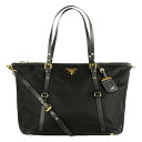 プラダ PRADA 2WAYショルダーバッグ アウトレット 1bg253tesa-nero ブラック ナイロン レザー 金具ゴールド 送料無料 レディース ファッション 可愛い おしゃれ 30日間返品保証