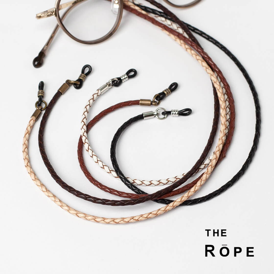 THE ROPE ザ ロープ グラスコード レザー 牛革 編み込み 国産 メガネコード 日本製 おしゃれ