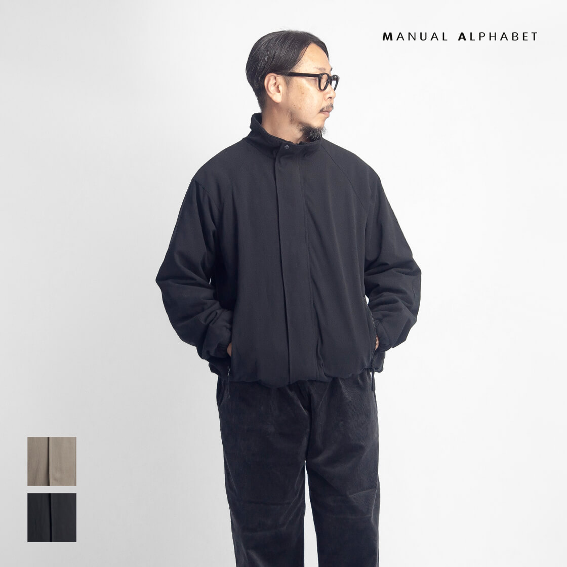 【新品！特価】Manual Alphabet ノーカラーJKT mks-maj447-00.jpg