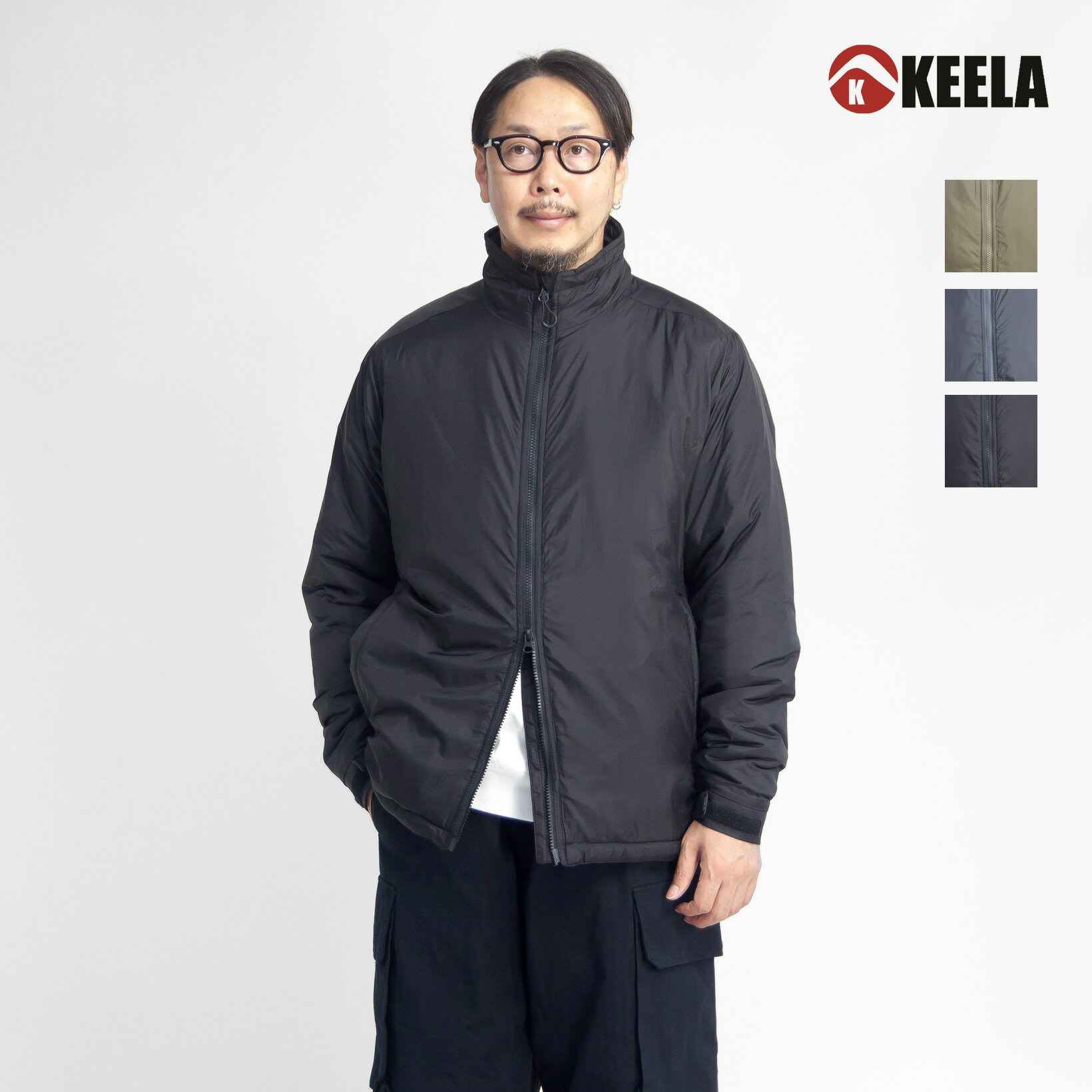 【セール価格】KEELA キーラ BELAY PRO JACKET プリマロフト中綿 スタンドブルゾン メンズ