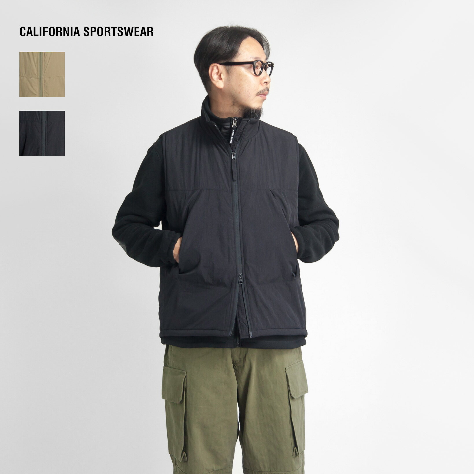 CALIFORNIA SPORTSWEAR カリフォルニアスポーツウェア PCU LEVEL7 スタンドカラー Sorona中綿ベスト メンズ