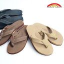 「RAINBOW SANDALS(レインボーサンダル)」から、履けば履くほど自分の足にしっかりと馴染む履き心地が魅力のトングサンダルのご紹介。 ◆サイズ ・M (約25.5〜26.5cm)　(アウトソール実寸 約27cm) ・L (約26.5〜27.5cm)　(アウトソール実寸 約29cm) ・XL (約27.5〜28.5cm)　(アウトソール実寸 約30.5cm) ※参考サイズ：普段のスニーカーサイズの＋−0cm〜−0.5cm程度のサイズ選びを推奨。 「普段26.0cm前後のスニーカーを履く男性スタッフ(甲低め、足幅標準)で(M)を着用」 「普段28.0cm前後のスニーカーを履く男性スタッフ(甲標準、足幅広め)で(L)を着用」 ◆アッパー：牛革 ナイロン　アウトソール：ラバー ◆カラー展開：ブラック エクスプレッソ シエラブラウン ◆生産国：中国 二重縫いされたストラップと上底は、吸い付くような履き心地を持つプレミアヌバックレザーを使用。 鼻緒部分はミルスペックとなるナイロン素材に、パラシュートに使われるストラップに採用されるボックス型のX縫いで、頑丈な作りとなっております。 レインボーサンダルオリジナルのアウトソールにアーチサポート、2枚の中材を接着。フィット感も抜群で、低反発EVAを用いることにより履き込むほど自分自身の足の形に馴染んできます。 夏と言えば街でもサンダルの方、是非お試し頂きたい一足です。 ※国内正規代理店からの仕入れになりますが、靴箱は付属しておりませんことをご了承ください。 ・メーカー希望小売価格はメーカー商品タグに基づいて掲載しています■トップス：　Mared マレッド ビッグシルエット プリントTシャツ ■ボトムス：　COOCHUCAMP クーチューキャンプ 民族総柄 ボードショーツ ■アイウェア：　DUNELL High Quality デュネル 金手ラウンドサングラス 【ご購入時のご注意】 靴の試し履きは必ず室内で試着して頂きますようお願い致します。 サイズ・素材 ・M (約25.5〜26.5cm)　(アウトソール実寸 約27cm) ・L (約26.5〜27.5cm)　(アウトソール実寸 約29cm) ・XL (約27.5〜28.5cm)　(アウトソール実寸 約30.5cm) 素材：牛革 ナイロン アウトソール：ラバー 生産国：中国 普段のスニーカーサイズより＋−0cm〜−0.5cm小さめのサイズ選びを推奨。 （※着用感には個人差がありますのであくまでも参考程度にお考え下さい。） 「普段26.0cm前後のスニーカーを履く男性スタッフ(甲低め、足幅標準)で(M)を着用」 「普段28.0cm前後のスニーカーを履く男性スタッフ(甲標準、足幅広め)で(L)を着用」 天板については縦の長さはちょうどいいサイズ感でつま先部分のゆとりも標準的といった大きさです。ややタイトなフィット感ですが、足の幅が広い僕でも天板から足がはみ出るようなこともなく違和感はありません。履き心地は軽く、足裏にしっかりフィットするので歩行性も抜群です。少し余裕を持たせるならXLサイズでも履けますが個人的にはLサイズで十分かなと思います。 商品コメント RAINBOW SANDALS(レインボーサンダル)のダブルミッドソールのプレミア・レザー・サンダルをご紹介。 RAINBOW SANDALSは1975年創業のカリフォルニア州サンクレメンテのサンダルメーカー。 サーファーであり創業者のJ.R.Longley氏がビーチに捨てられたサンダルを見つけて、 ”丈夫で長持ちするサンダルがあればビーチが汚れないのでは。” と思い立った事がブランドの始まり。 手作りで非常に頑丈なサンダルの作りは、10年愛用することも難しくないとも。 RAINBOW SANDALSの定番、ダブルミッドソールのプレミアレザーサンダル。 何といっても丈夫で、履けば履くほど自分の足にしっかりと馴染んでくる履き心地が素晴らしい。 この履き心地の良さは低反発EVA、アーチサポート、ダブルミッドソールによるもの。 二重縫いされたストラップと上底は、吸い付くような履き心地を持つプレミアヌバックレザーを使用しています。 牛革銀面をやすり等で毛羽立たせ、起毛加工させたヌバックレザーはベロアの様な滑らかな触り心地が格別。 鼻緒部分はミルスペックとなるナイロン素材に、パラシュートに使われるストラップに採用されるボックス型のX縫いで、頑丈な作りとなっております。 この辺りが、長く愛用できる作りの良さ。 ソールは、レインボーサンダルのシリーズ内で言うところのシングルミッドソールをさらにクッション性を高めたダブルミッドソール。 レインボーサンダルオリジナルのアウトソール(ノン・スリップアウトソール)にアーチサポート、2枚の中材を接着しているわけですが、低反発EVAを用いており、履き込めば履き込むほど、自分自身の足の形に馴染んできます。 かかとからアーチの前部にかけたピンラインが、土踏まず部分のアーチ・サポートを更に快適に。 アーチサポートは職人の手によって一足づつ削られており、フィット感も抜群。 シングルタイプよりもソールが厚くなるため、ビーチ以外での着用を考えるとダブルの方が良いですね。 使用している接着剤に関しては環境に優しい物を使用しており、壊れたサンダルがビーチに捨てられているのを不快に思った創業者「ジェイ・“スパーキー”・ロングリー」ならではの配慮かと思います。 履き始めは多少固く感じますが、履けば履くほどにフットベッドが沈み、ソールが反りあがって自分の足型に馴染んでいきます。 これが、自分だけの特別な履き心地を味わえるレインボーサンダルのソールです。 夏と言えば街でもサンダルの方、是非お試し頂きたい一足です。