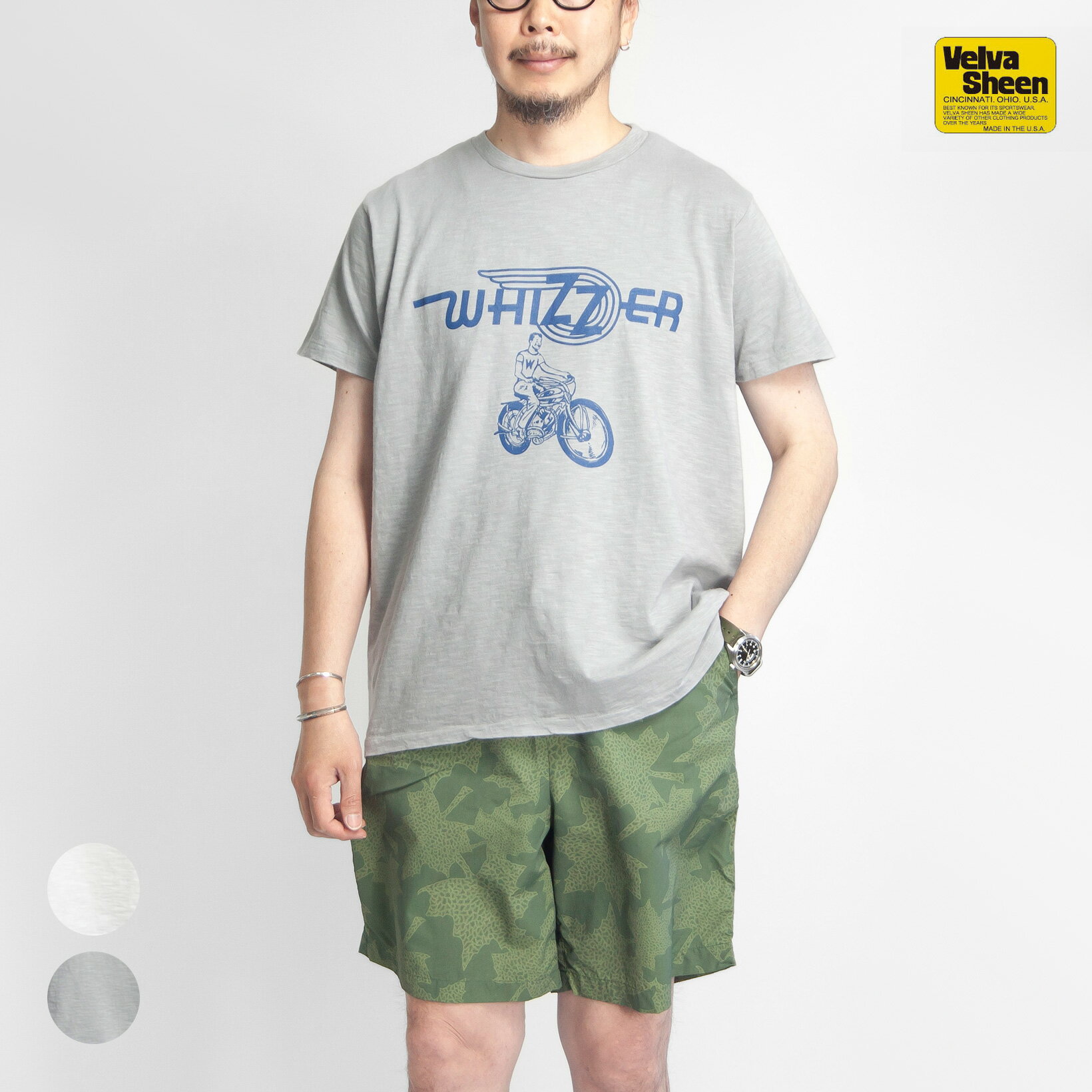 【バーゲン】VELVA SHEEN ベルバシーン スラブ天竺 WHIZZER プリントTシャツ メンズ