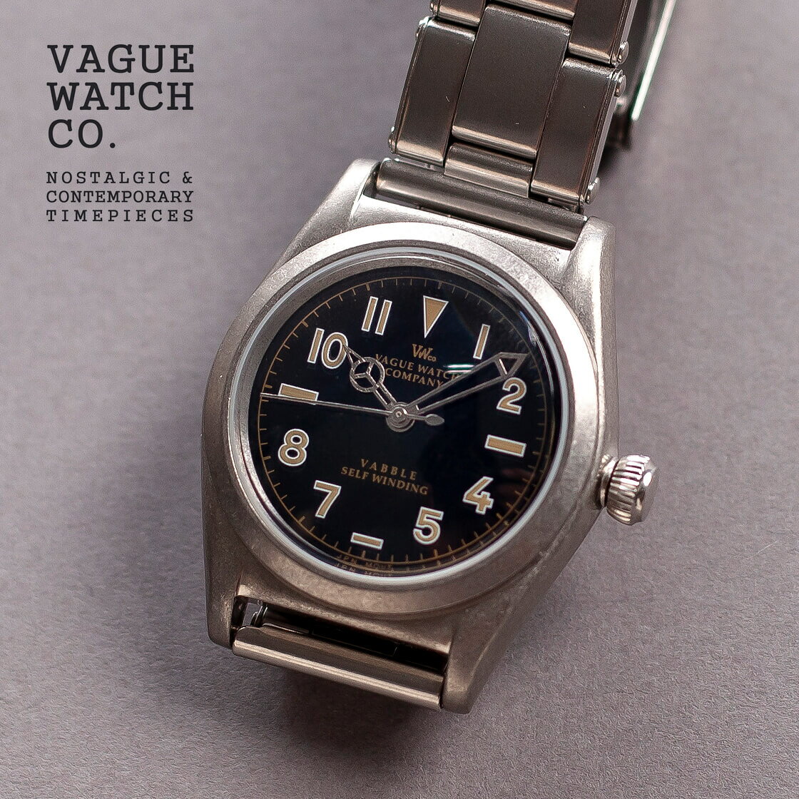 VAGUE WATCH Co. ヴァーグウォッチカンパニー Vabble ブラックダイヤル 自動巻き 腕時計 ウォッチ アンティーク