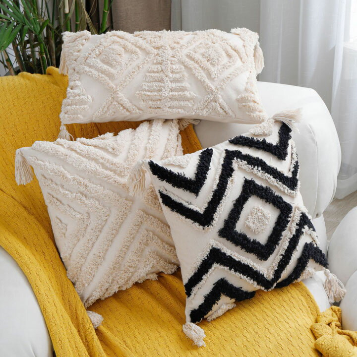 Fabrics - クッションカバー 45x45 可愛い 高級感 おしゃれ 正方形 通気 丸洗いOK 汚れ防止 送料無料 クッションカバーのみ 45*45