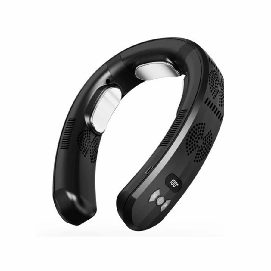 暑さ対策 急速充電 LED付き ネックヒーター 冷房/暖房 四風道送風 6000mAh大容量 強力 携帯用扇風機 3つ冷却プレート 羽なし 首掛け扇風