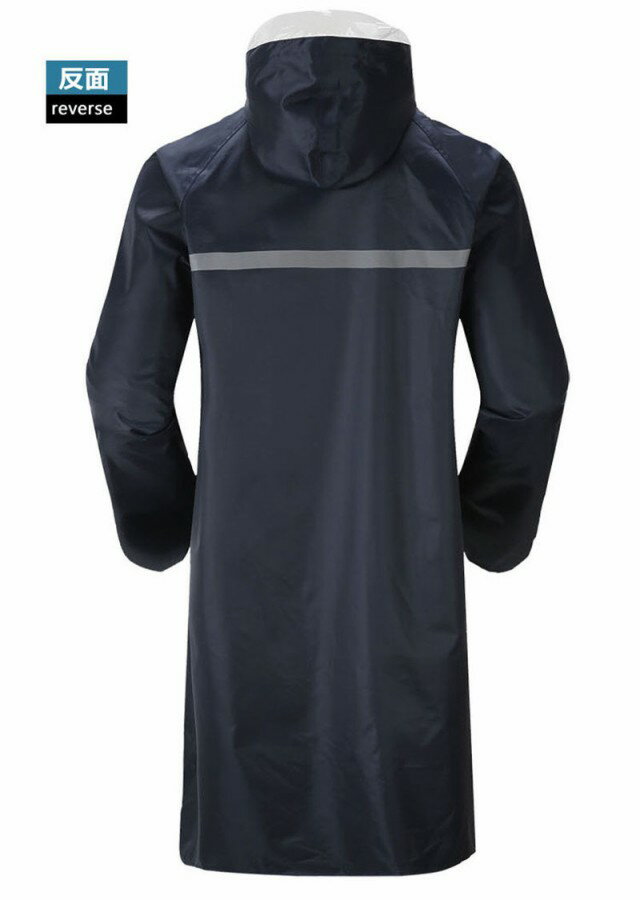 レインコート レインポンチョ レインウェア 男女兼用 撥水 通気 軽い フード付き ロング丈 反射ライン つば付き クリアつば 雨 雪 長靴