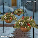 送料無料 クリスマスリース LEDライト付き 玄関リース 北欧 40*25CM 季節のリース 選べる 種類 造花 玄関 外 飾り 大きいサイズ クリスマスリース...