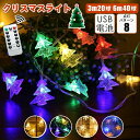 LEDライト クリスマスライト イルミネーションライト 電池式 USB 20球 40球 イルミネーション led リモコン クリスマスツリー 雪 クリスマスイブ...