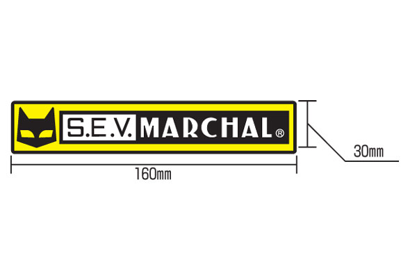 ステッカー 防水 耐候 マーシャル ロゴステッカー160mm オリジナル 旧車 バイク 車 デカール 7010