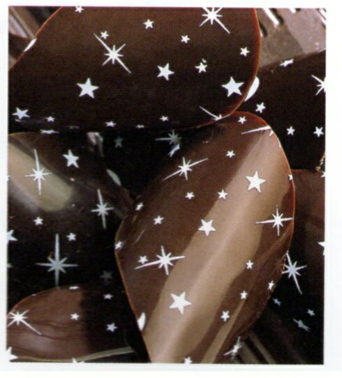チョコレート用　転写シート（クリスタル　ホワイト）125枚　フランス産