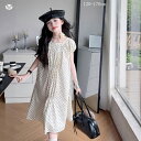 ファッション 可愛い 子供服 水玉柄 ワンピース 子供 女の子 キッズ ジュニア ノースリーブ キッズ ガールズ 120 130 140 150 160 170 ワンピ シンプル ゆったり 夏 夏服 プール 海 旅行 リゾート サマードレス 発表会 卒業式 お出かけ お出かけ 普段着 可愛い