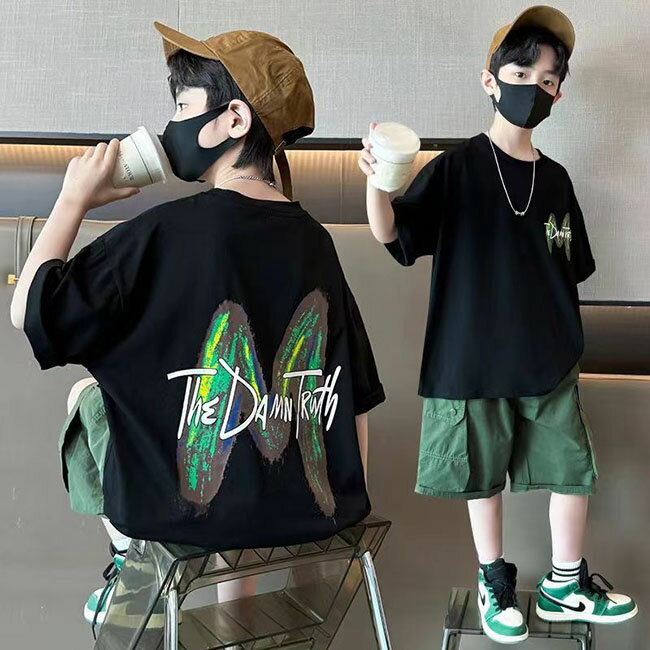 ファッション 半袖 Tシャツ パンツ ショートパンツ 2点セット 可愛い 子供服 ボーイズ 男の子 夏服 夏 ..