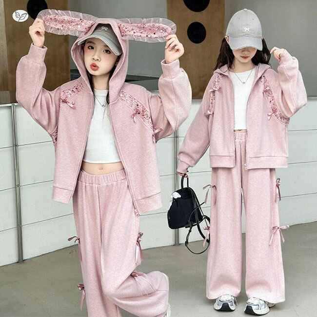 樂天商城 - 可愛い 子供服 ダンス 衣装 セットアップ 子供セット 練習着 キッズ パーカー ダンス衣装 セットアップ ガールズ 女の子 上下セット スウェットパンツ 韓国ファッション ピンク スポーツウェア ゆったり 120 130 140 150 160 170 cm パンツセット