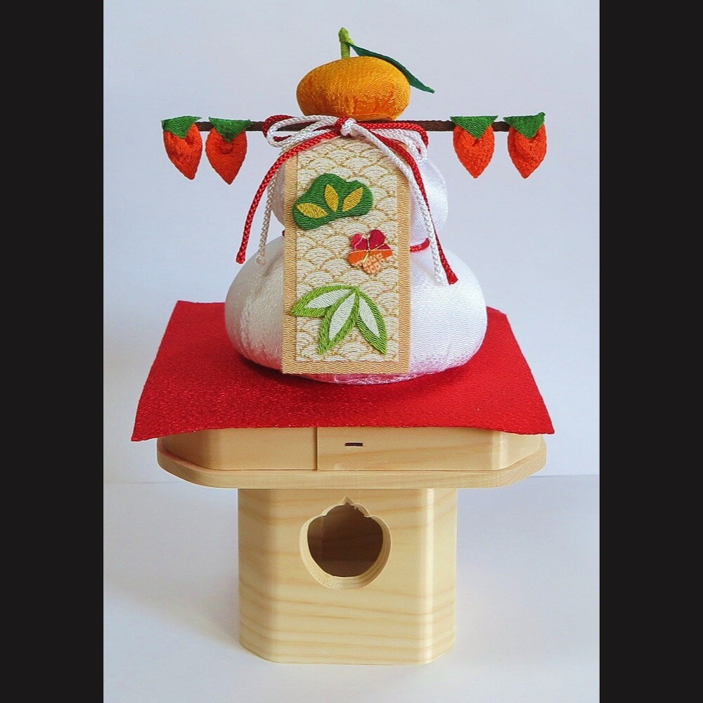 ちりめん 鏡餅 大 和紙 紙 日本製 日本 文化 工芸品 手作り 美濃和紙 美濃 国産 こけし ちりめん 友禅 着物 お土産