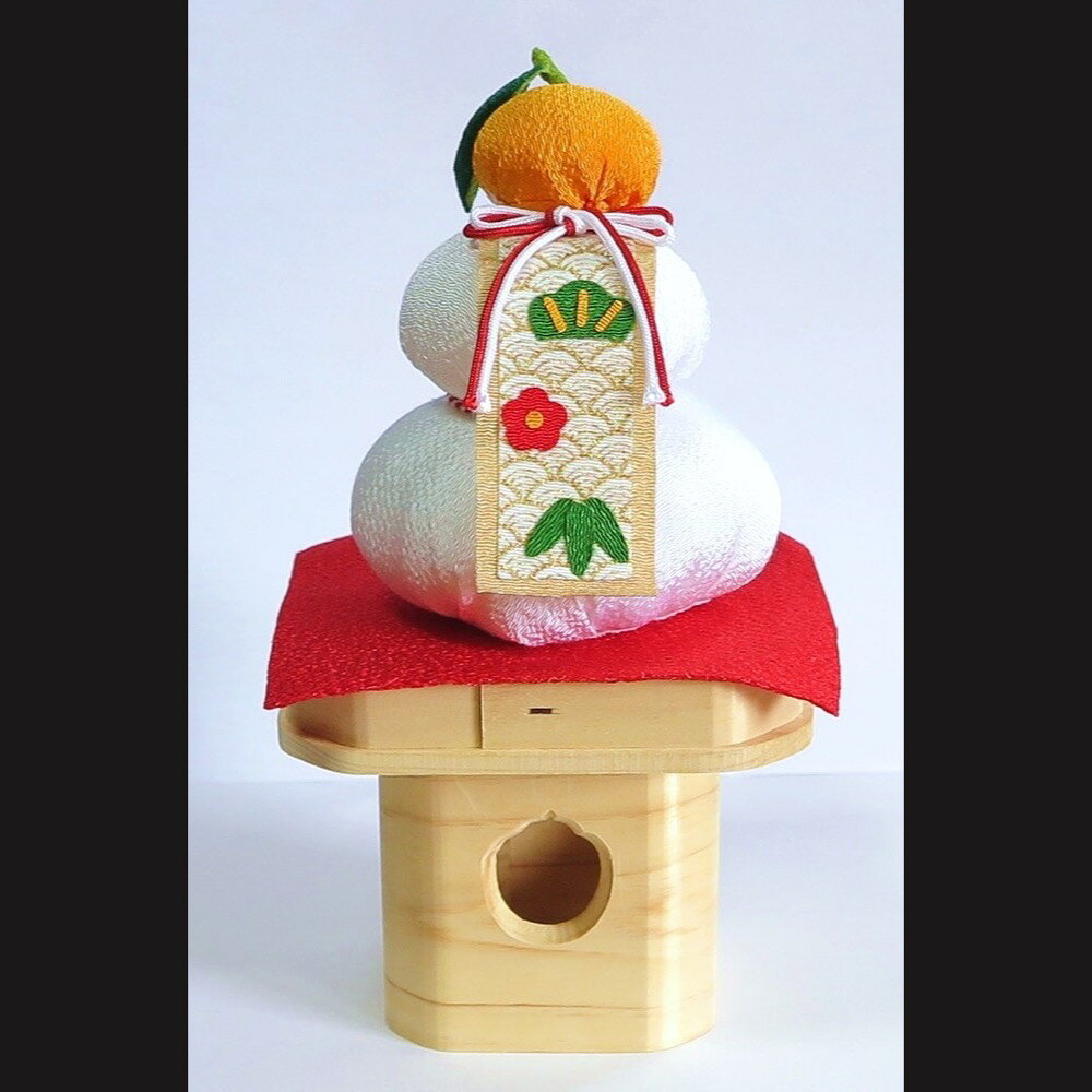 ちりめん 鏡餅 小 和紙 紙 日本製 日本 文化 工芸品 手作り 美濃和紙 美濃 国産 こけし ちりめん 友禅 着物 お土産