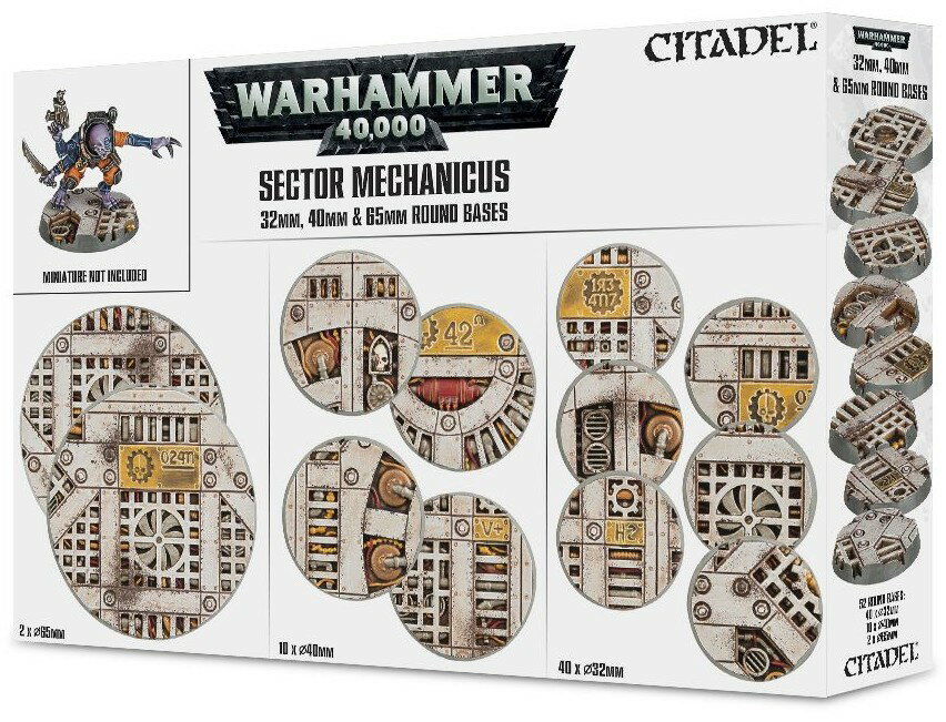【新品】セクター・メカニカス：インダストリアルベース [ウォーハンマー40.000] (SECTOR MECHANICUS: INDUSTRIAL BASES 32mm 40mm & 65mm Round Bases) (Warhammer 40.000)【あす楽対応】