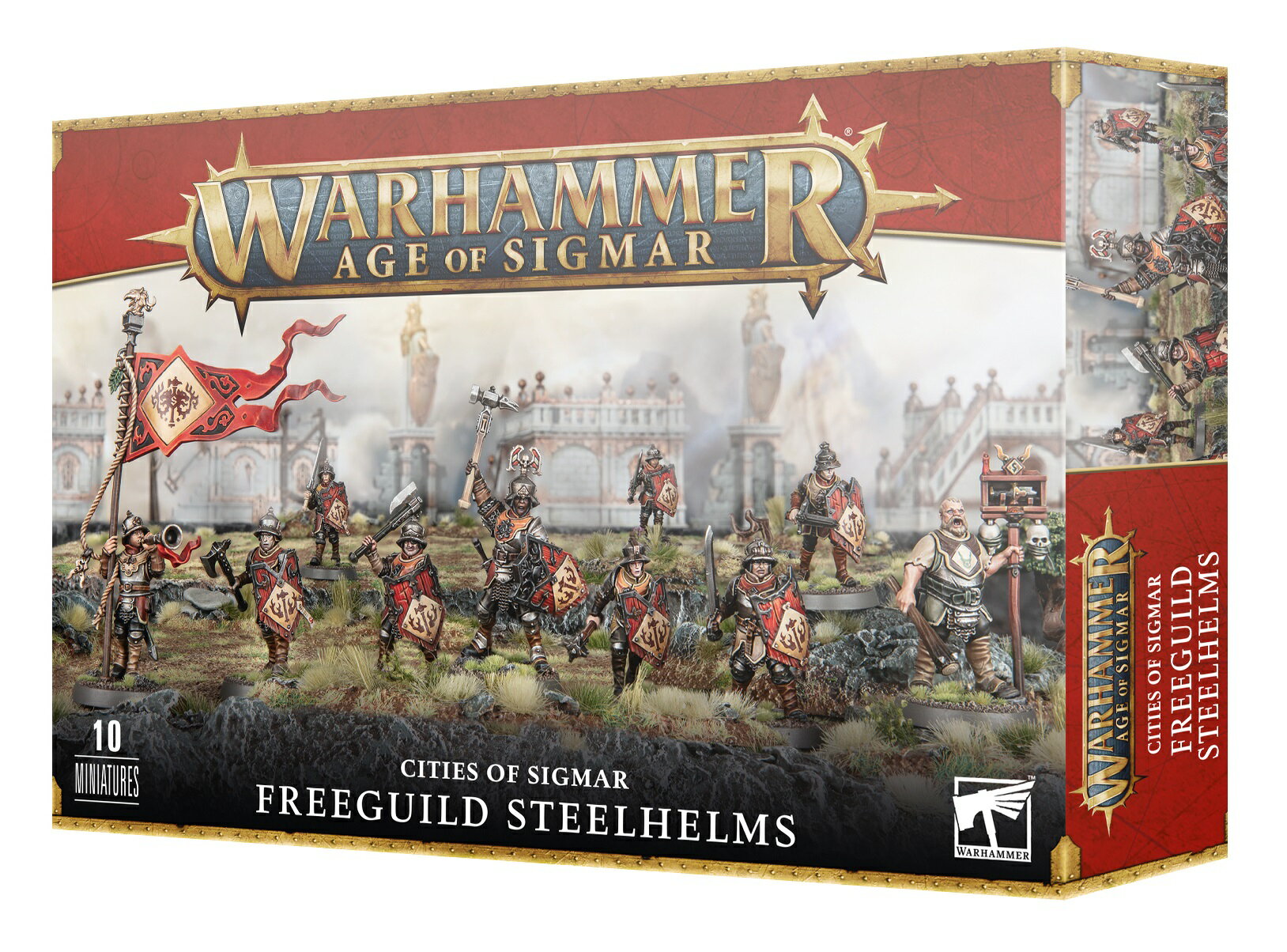 【2023年12月9日発売】【新品】シティ オヴ シグマー：フリーギルド スチールヘルム ウォーハンマー (CITIES OF SIGMAR: FREEGUILD STEELHELMS) (Warhammer)【あす楽対応】