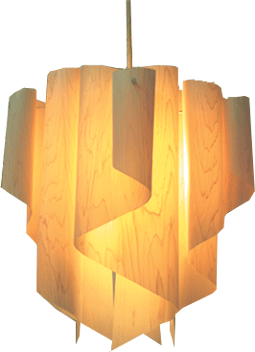 透明感のあるオーロラをイメージしたデザイン【DI CLASSE(ディ クラッセ）】 ペンダントランプ auro-wood pendant lamp L グッドデザイン賞 シェードのドレープ 本物のヒノキ★アウロフウッド L ペンダントランプ【02P03Dec16】