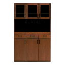 【開梱設置無料!】 食器棚 キッチンボード 完成品 120cm 北欧 木製 ウォールナット キッチン 収納 シンプル ブラウン ★Merissa(メリッサ)120キッチンボード 送料無料【02P03Dec16】