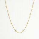 MESH キュートボールチェーンステーション ネックレス 60cm シルバー925 18Kゴールドコート Gold Necklace ギフトBOX入り ジュエリークロス付き ハンドメイド ポルトガル直輸入 VOL0014ME